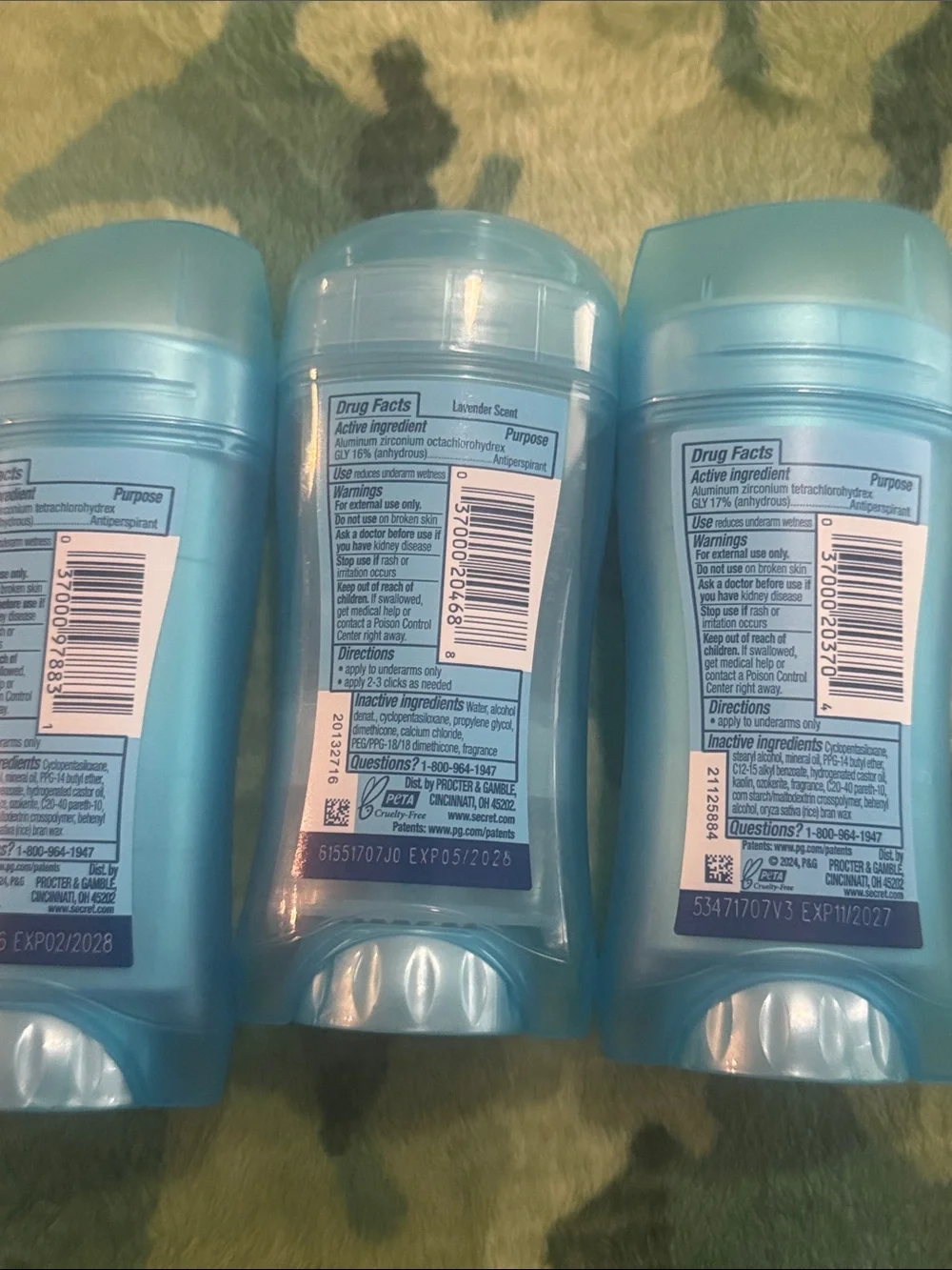 N/A secret deodorants